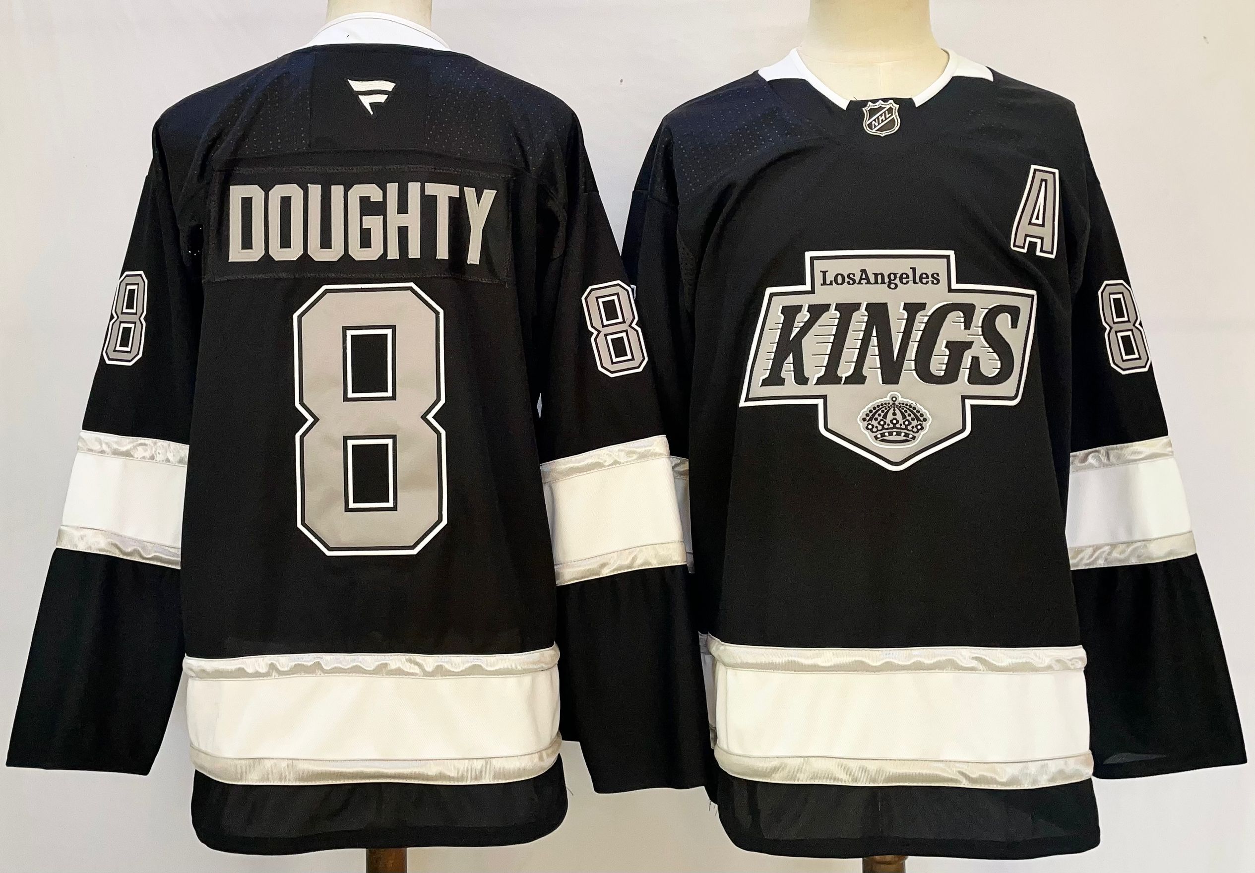 Men Los Angeles Kings #8 Doughty Black 2025 Home Premier Player NHL Jersey